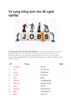 Từ vựng tiếng anh chủ đề nghề nghiệp