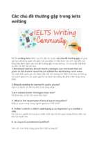 Các chủ đề thường gặp trong ielts writing
