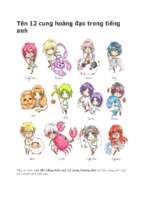 Tên 12 cung hoàng đạo trong tiếng anh