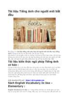 Tài liệu tiếng anh cho người mới bắt đầu