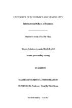 Solutions to make black label brand personality strong