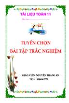 Tuyển chọn bài tập trắc nghiệm hình học 11   nguyễn thắng an