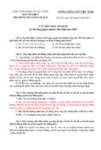 Câu hỏi trắc nghiệm kỳ thi nâng ngạch chuyên viên chính 