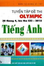 Tuyển tập đề thi olympic 30 tháng 4 môn tiếng anh 10 năm 2015