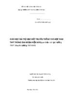 Skkn giáo dục giá trị đạo đức truyền thống cho học sinh thpt trong giai đoạn hiện nay(qua khảo sát tại trường thpt chuyên lương thế vinh)