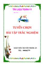 Tuyển chọn bài tập trắc nghiệm đại số và giải tích 11   nguyễn thắng an