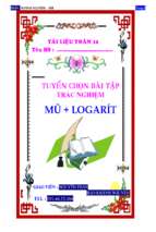 Tuyển chọn bài tập trắc nghiệm chuyên đề mũ và logarit   nguyễn khánh nguyên