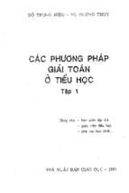 Các phương pháp giải toán ở tiểu học   tập 1