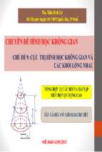 Chuyên đề hình học không gian cực trị hình học không gian và các khối lồng nhau