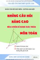 Những câu hỏi nâng cao rèn luyện kĩ năng giải toán