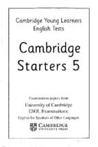 Ebook cambridge starters 5