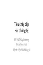 Bài giảng Tiêu chảy cấp, Hội chứng Lỵ - BS. Vũ Thùy Dương