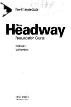 New headway pre intermediate pronunciation
