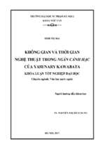 Không gian và thời gian nghệ thuật trong ngàn cánh hạc của yasunary kawabata (2017)