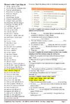 Bài tập phrasal verbs