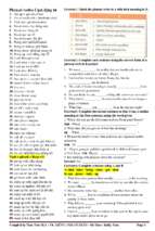 Bài tập phrasal verbs
