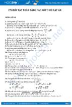270 bài tập toán nâng cao lớp 9 có đáp án