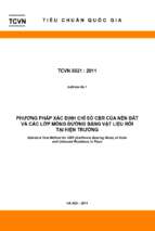 PHƯƠNG PHÁP XÁC ĐỊNH CHỈ SỐ CBR CỦA NỀN ĐẤT VÀ CÁC LỚP MÓNG ĐƢỜNG BẰNG VẬT LIỆU RỜI TẠI HIỆN TRƯỜNG 