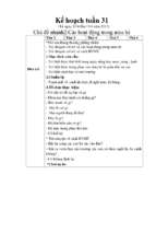 Giáo án mầm non chủ đề nhánh 2 các hoạt động trong mùa hè