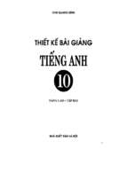 Ebook Thiết kế bài giảng Tiếng Anh 10 nâng cao: Tập 2 - Chu Quang Bình