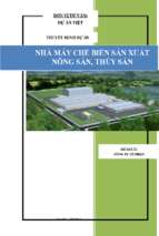 Dự án nhà máy chế biến sản xuất nông sản thủy sản
