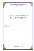 Dự án nhà máy chế biến gỗ
