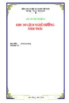 Dự án khu du lịch nghỉ dưỡng sinh thái lâm đồng