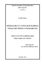 Mối quan hệ vương quốc kambuja và đại việt thời kỳ ăngkor (802 1432) (2017)