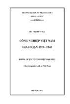 Công nghiệp việt nam giai đoạn 1919– 1945 (2017)