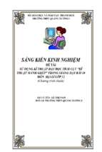 Sử dụng kĩ thuật dạy học tích cực “kĩ thuật mảnh ghép” trong giảng dạy bài 10 môn  địa lí lớp 12