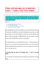 Tổng hợp bài mẫu ielts writing task 1 + task 2 của thầy simon