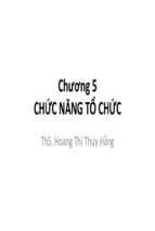 Bài giảng  Chức năng tổ chức