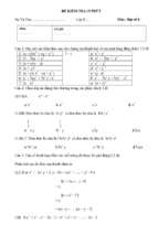 Kiểm tra 15 phút  bài 1 toán 8