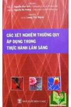 Các xét nghiệm thường quy áp dụng trong thực hành lâm sàng nguyễn đạt anh nxb y học