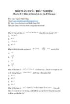 Mỗi tuần 10 câu trắc nghiệm