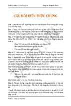 Câu hỏi kiến thức chung ôn thi công chức thuế