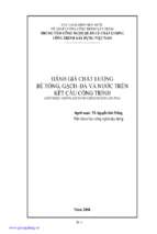 đánh giá chất lượng bt, gạch, đá và nước trên kết cấu công trình