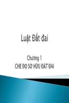 Bài giảng Chế độ sở hữu đất đai