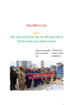 Thực trạng và giải pháp nâng cao chất lượng công tác bảo hộ lao động trong ngành xây dựng