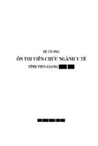 Tải về đề cương ôn thi viên chức ngành y tế tỉnh tiền giang năm 2017