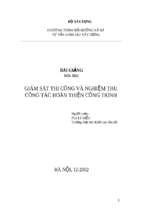 Giám sát công tác hoàn thiện công trình   lê kiều