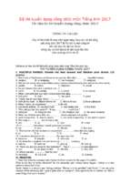 đề thi tuyển dụng công chức môn tiếng anh tài liệu ôn thi tuyển dụng công chức 2017