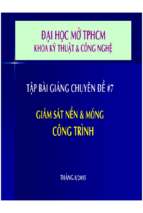 Bài giảng giám sát nền và móng công trình dân dụng, công nghiệp   ts.dương hồng thẩm