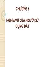 BÀI GIẢNG NGHĨA VỤ CỦA NGƯỜI SỬ DỤNG ĐẤT