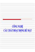 Công nghệ các chất hoạt động bề mặt [compatibility mode]