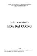 Giáo trình bài tập hóa đại cương