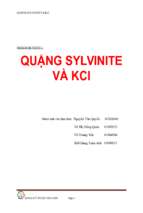 Quặng sylvinite và kcl