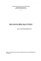 Giáo trình bài giảng hóa đại cương