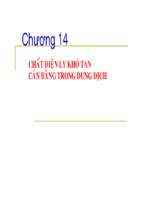 Chuong14 chất điện ly khó tan   cân bằng trong dung dịch