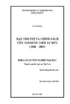 Nạn thổ phỉ và chính sách tiễu phỉ dưới thời tự đức (1848 – 1883) (2017)